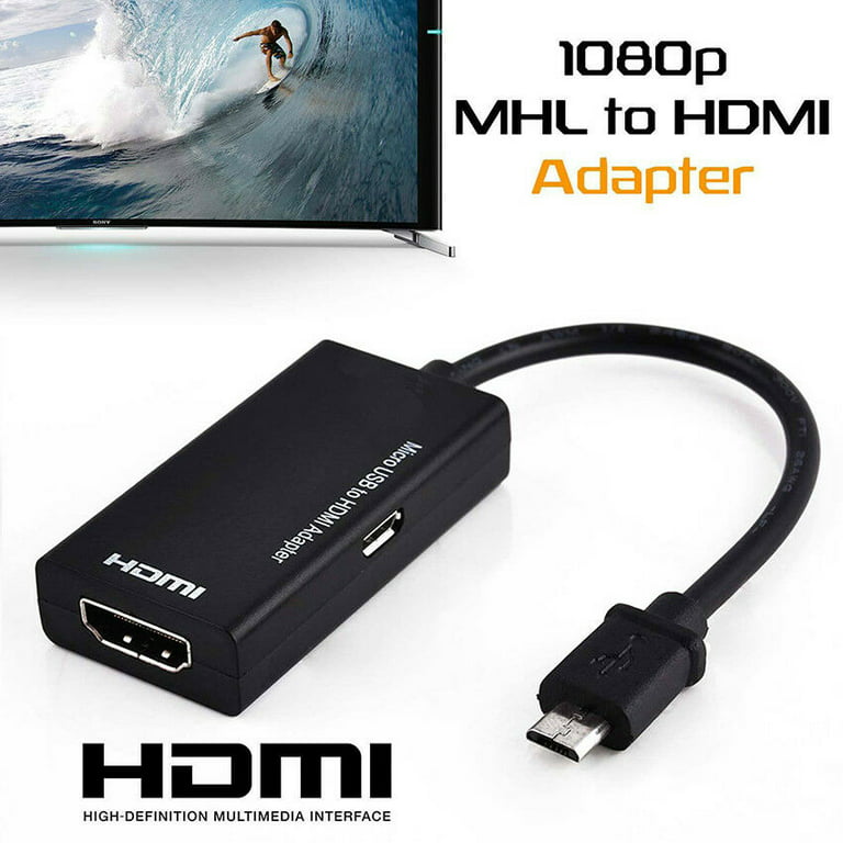 tread audit pilot Universal MHL Micro USB To HDMI Cable 1080P HD TV Adapter For Android  Phones - Walmart.com