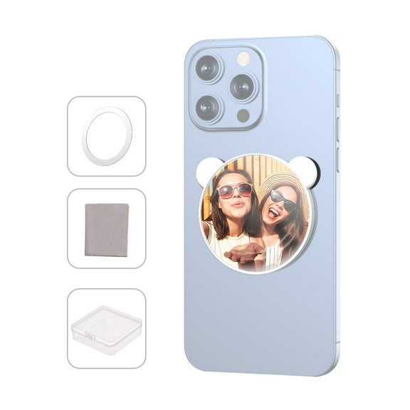Universal Magnetic Selfie Mirror for Phone Back Camera Universal Phone Selfie Mirror Replacement for iPhone 15/14/13/12 Android Smartphone Video Selfie Vlog Accessories