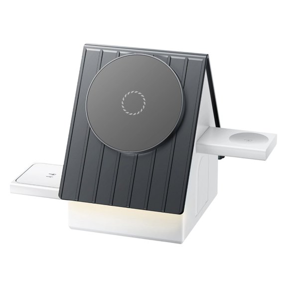 Universal Magnetic Wireless Charging For Various Devices Including Phones Earbuds and Smartwatches Offering Convenient 3 in 1 Charging Solution