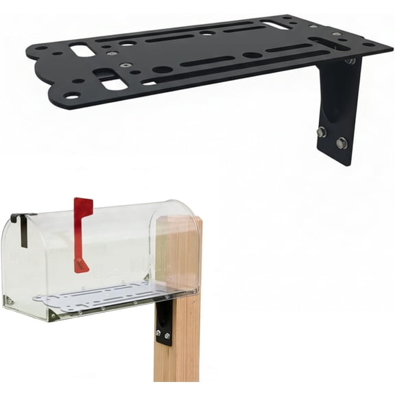 Universal Mailbox Mounting Bracket - Heavy-Duty Steel Adapter Plate for Post Mount Mailboxes - Compatible with Most Standard Mailboxes - Residential & Commercial Use