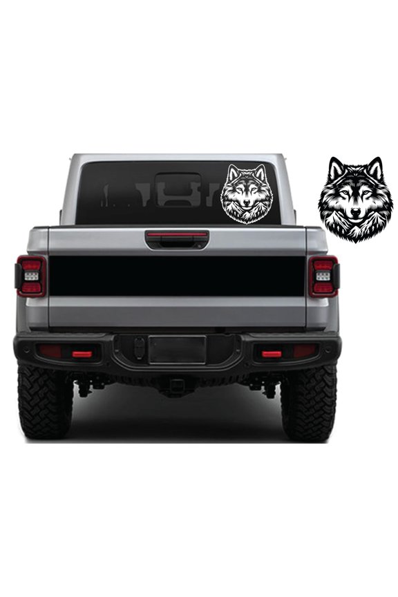 Universal Majestic Wolf Mountain Scene Graphic Vinyl Decal Window Sticker 3 Fits Jeep Wrangler/Gladiator & Most Vehicles - Universal 14" Tall