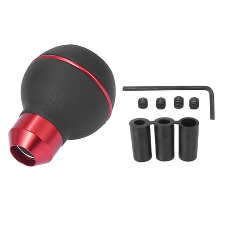 Universal Manual Automatic Transmission Car Gear Shifter Shift Knobs Set 5 Gear Red