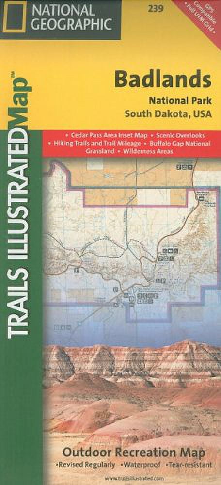 Universal Map Badlands National Park Map - Walmart.com