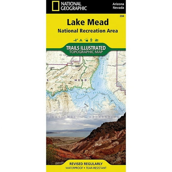 National Geographic West Map #204: Lake Mead - Explore Arizona & Nevada