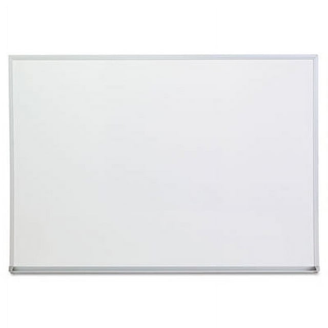 Universal Melamine Dry Erase Board, 48" x 36", SatinFinished Aluminum