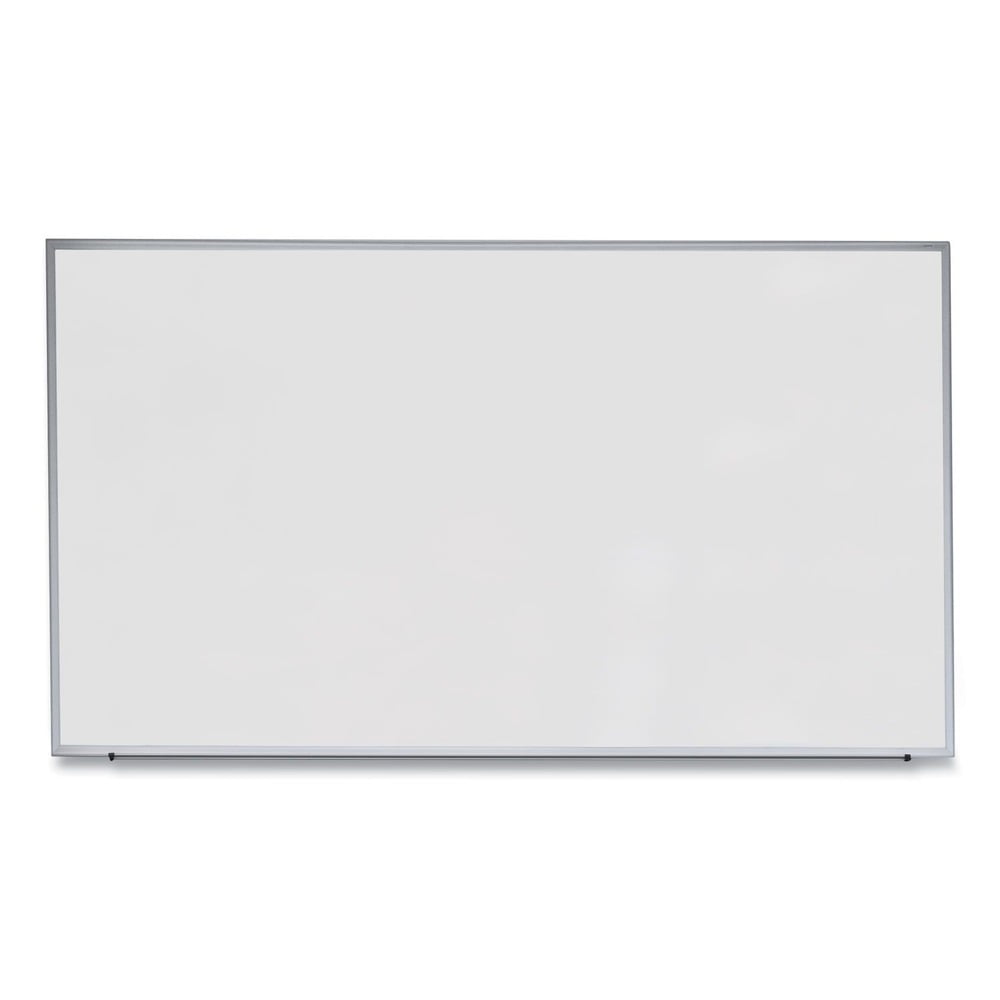 Universal Melamine Dry Erase Board, 72" x 48", SatinFinished Aluminum