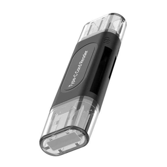 Universal Memory Card Reader With USB Type C Interfaces Supports 128GB SDTF Cards Plugs Play Function For Mobile Use