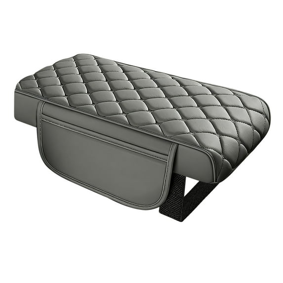 Universal Memory Foam Car Armrest Cushion with Storage Pockets - Leather Console Cover Pad, Anti-Scratch & Waterproof Elbow Rest for Cars, Trucks, SUVs