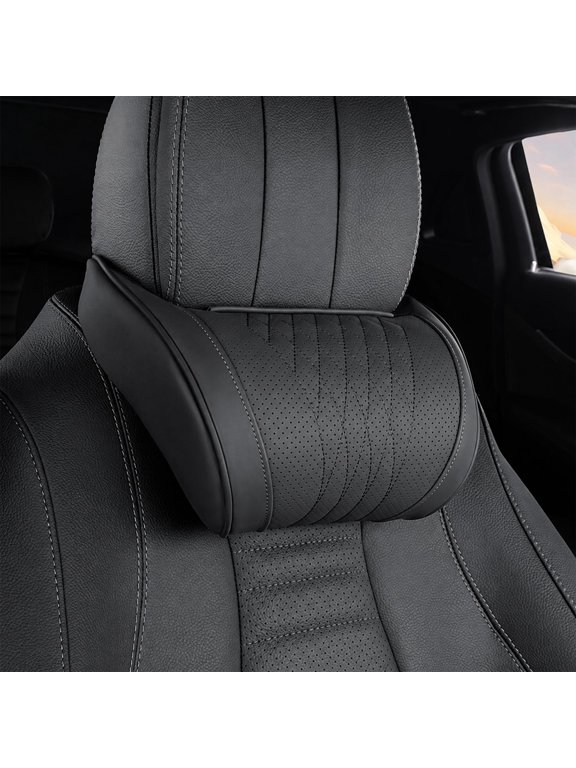 Universal Memory Foam Car Headrest Neck Pillow, Car Neck Pillow and Lumbar Support Set, Ergonomic Neck and Lower Back Support.