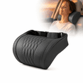 thumbnail image 1 of Universal Memory Foam Car Headrest Neck Pillow, Ergonomic 3D Curve Support for Neck & Shoulder, Adjustable Straps, Breathable Leather Cover for Car, Truck & Office Chair(Black), 1 of 7