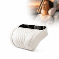 thumbnail image 1 of Universal Memory Foam Car Headrest Neck Pillow, Ergonomic 3D Curve Support for Neck & Shoulder, Adjustable Straps, Breathable Leather Cover for Car, Truck & Office Chair(White), 1 of 7