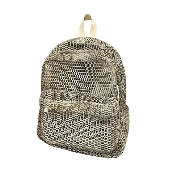 Universal Mesh Backpack Large Capacity Open Design Portable for Adults Outdoors Travel Leisure Shopping Beach D