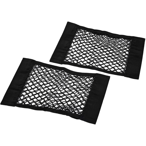Universal Mesh Cargo Net Storage Net Wall Sticker Organizer Pouch Bag Storage Mesh Net for Car Trunk Storage Add On Organizers for Car Truck (15" x 9.5" (2 Packs))