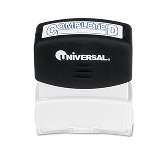 Universal  Message Stamp- COMPLETED- Pre-Inked-Re-Inkable- Blue Ink