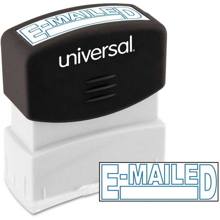 Message Stamp, E-MAILED, Pre-Inked One-Color, Blue Message Stamp, E-MAILED, Pre-Inked One-Color, Blue