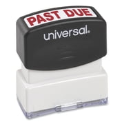Universal Message Stamp, PAST DUE, Pre-Inked/Re-Inkable, Red (UNV10063)