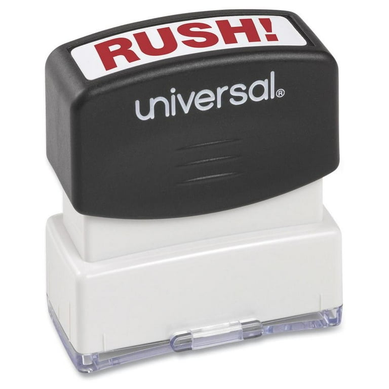 Message Stamp, RUSH, Pre-Inked One-Color, Red Message Stamp, RUSH, Pre-Inked One-Color, Red