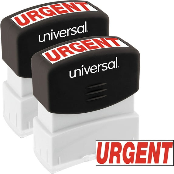 Universal Message Stamp, URGENT, Pre-Inked One-Color, Red, Bundle of 2