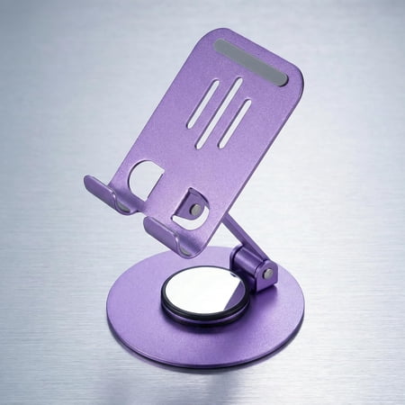 Universal Metal Cell Phone Stand, Multi-Angel Adjustable 360° Rotation Non-Slip Metal Phone Stents(Starry Sky Purple)