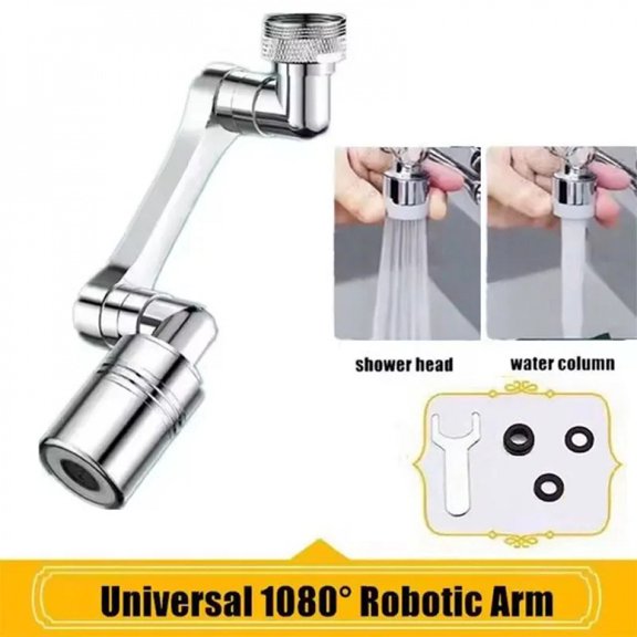 Universal Metal Copper Kitchen Faucet Aerator Extender 1080 ° Rotation Spray Head Tap Extension 360 ° Sink Sprayer Water Saving
