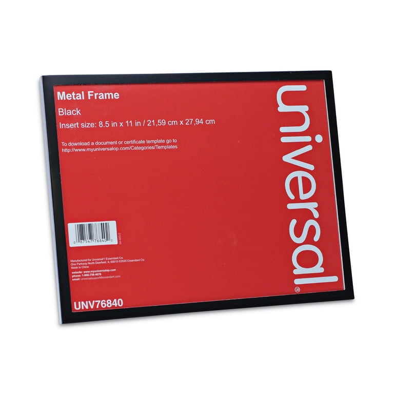 Metal Photo Frame, Aluminum, 8.5 x 11, Black Metal Photo Frame, Aluminum, 8.5 x 11, Black