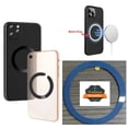 thumbnail image 1 of Universal Metal Ring Magnetic Wireless Charger Compatible with Apple Magsafe Charger for iPhone 14/13/12 Series (Mini/Plus/Pro/Pro Max) and Samsung Galaxy Fit Universal [ Navy Blue ], 1 of 9