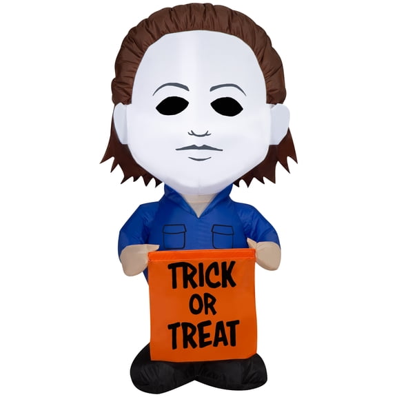 Universal Michael Myers Airblown Inflatable with Trick-or-Treat Bag, 3.5 ft Tall