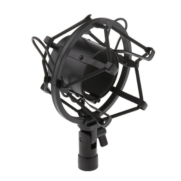 Universal Microphone Shock Mount Holder Anti Vibration for Condenser Mic, Idea for Radio Broadcasting Voice-over Studio and Recording