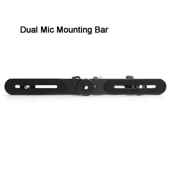Universal Microphone Stand Double Cell Phone Holder Tablet Clamp 1/4in Adapter