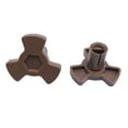 thumbnail image 1 of Universal Microwave Oven Turntable Coupler Y-Shaped Shaft Holder Glass Tray Guide Support Replacement Part For Microwave Turntable Roller Support, 1Pc, Heavy Duty Plastic Coupler(Brown,2x2x0.62"), 1 of 6