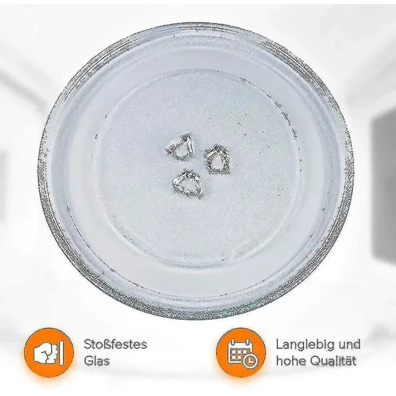 Universal Microwave Turntable Glass Plate With 3 Fixtures 24.5 Cm tao