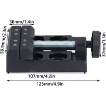 Universal Mini Drill Press Vise, Clamp Table Bench Vice for Jewelry, Walnut Nuclear, Watch Repairing, Clip On DIY Sculpture Craft Carving Bed Tool, Black