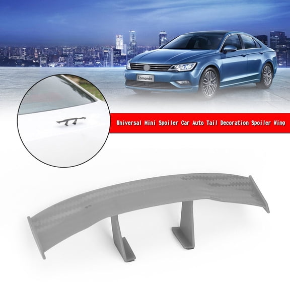 Universal Mini Spoiler Car Auto Tail Decoration Spoiler Wing Grey US