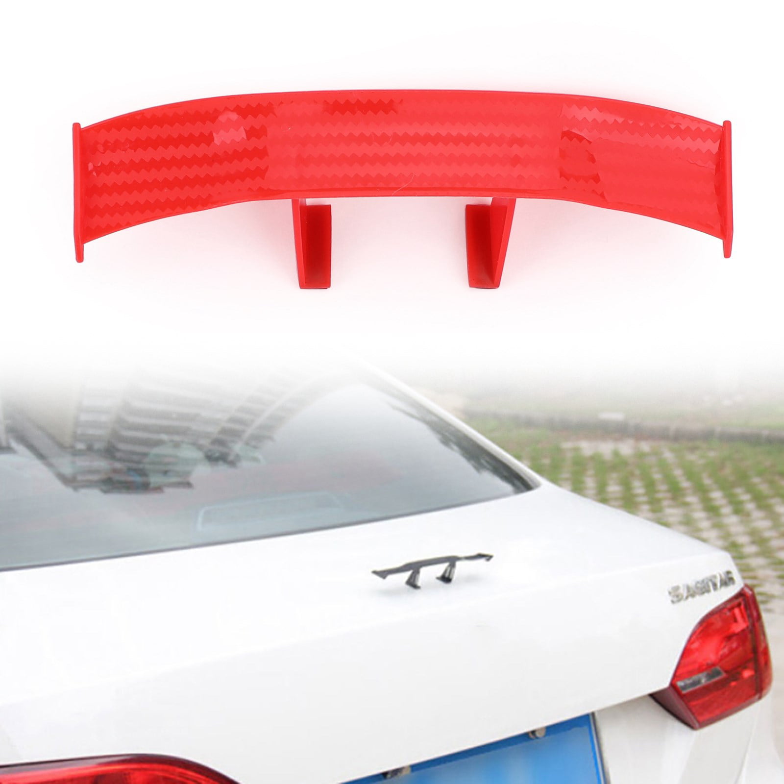 Universal Mini Spoiler Car Auto Tail Decoration Spoiler Wing Red 
