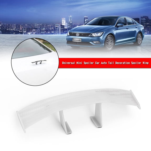 Universal Mini Spoiler Car Auto Tail Decoration Spoiler Wing White US
