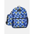 thumbnail image 1 of Illumination Minions Unisex 17" Allover-Printed Checkered Backpack with Pencil Pouch, Blue, 1 of 5