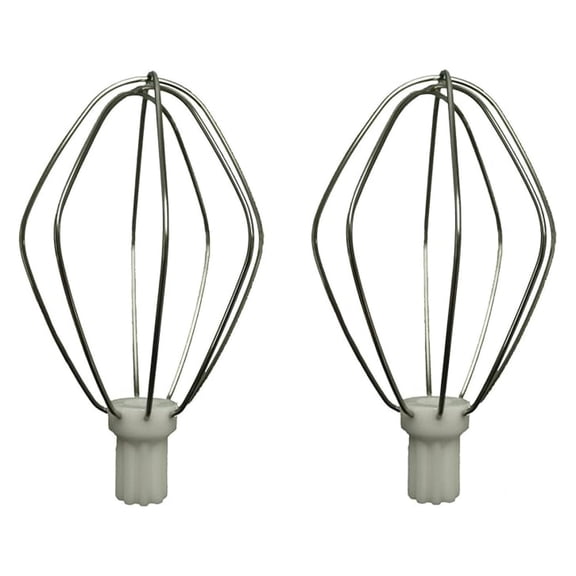 Universal Mixer Wire Whips - Set of 2 - Kitchen Whisks for Universal Mixers - Stainless Steel Balloon Whisks for Baking, Cooking, Egg Beaters, Frosting & Cream