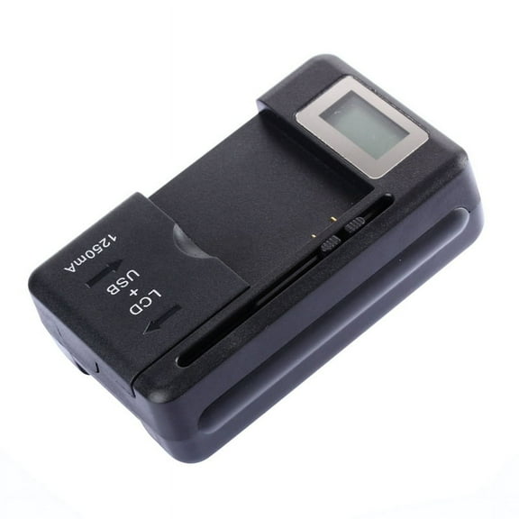 Universal Mobile Battery Charger LCD Indicator Screen US Plug