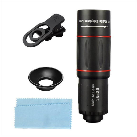 Universal Mobile Phone Telephoto Lens 18x Zoom External Camera Lens for Concerts Sports and Travel Photography