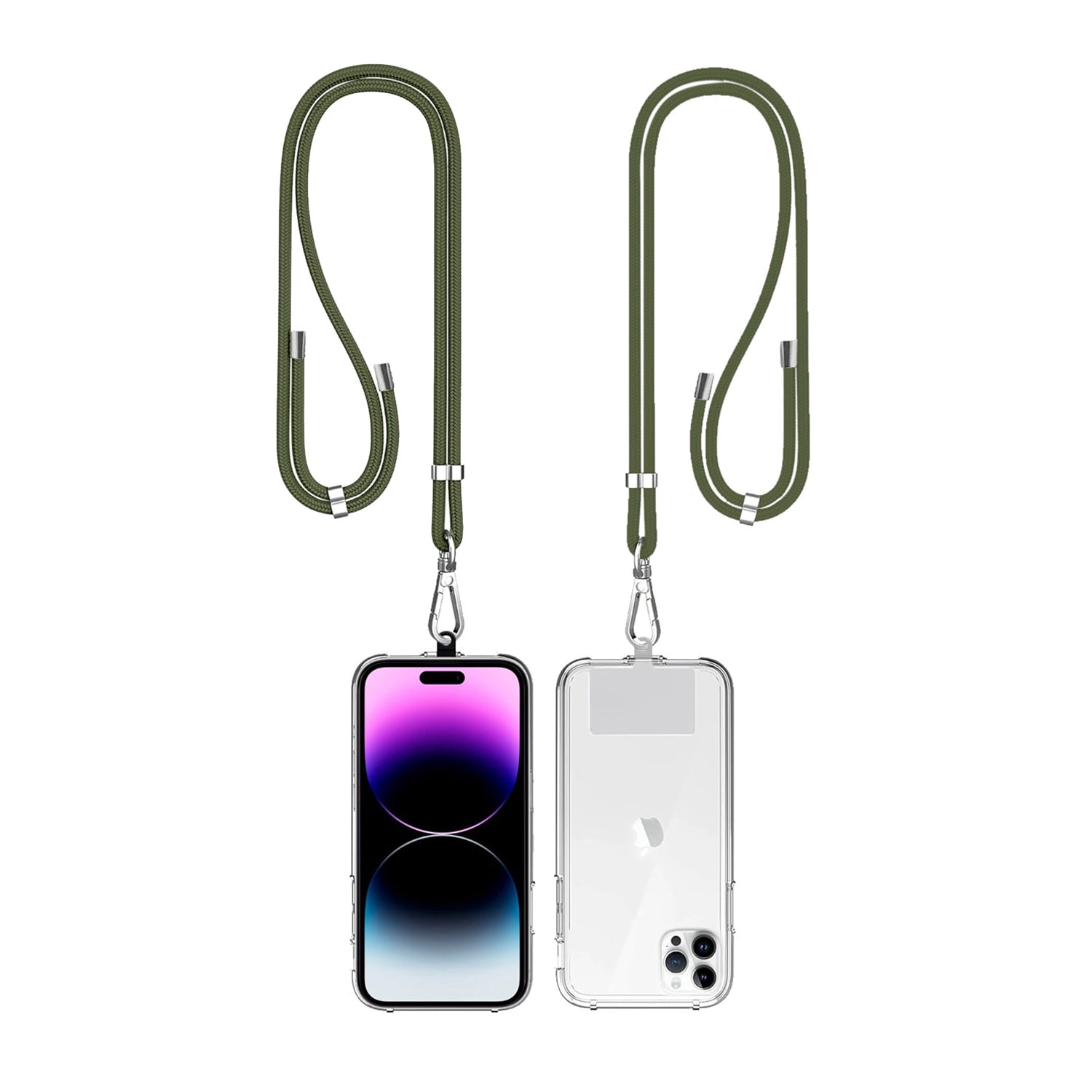 Universal Mobile Strap with Card Carry Holder - Green