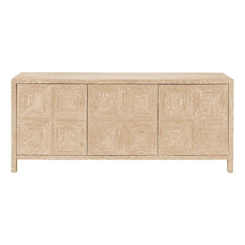 Natural Oak 76" Modern Farmhouse Media Console