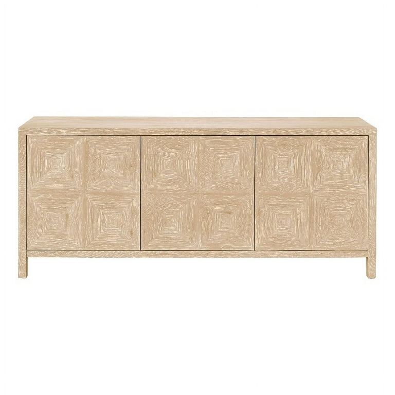 Universal Modern Farmhouse Sadie Credenza in Tan Natural Oak Wood