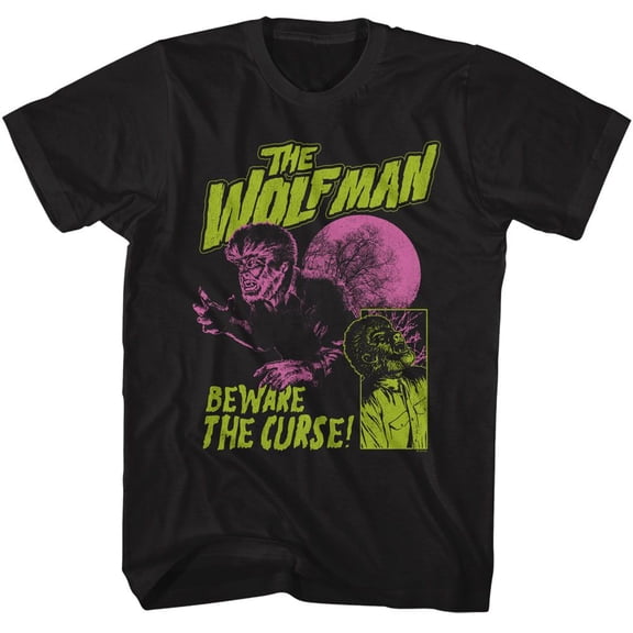 Universal Monsters Beware The Curse Black Adult T-Shirt