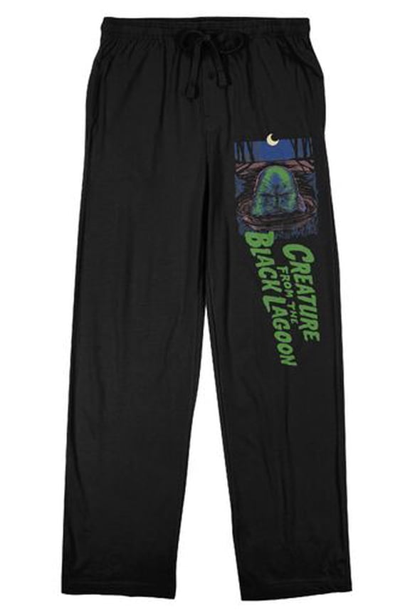 Universal Monsters Creature From The Black Lagoon Adult Black Sleep Pajama Pants-XL