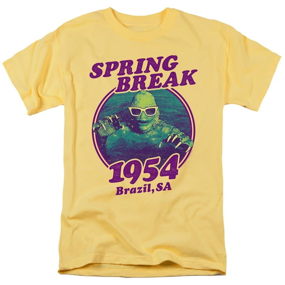 Universal Monsters Creature Vacation S/S Adult 18/1 T-Shirt Banana