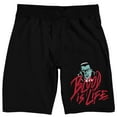 thumbnail image 1 of Universal Monsters Dracula Blood Is Life Men's Black Sleep Pajama Shorts-Large, 1 of 5