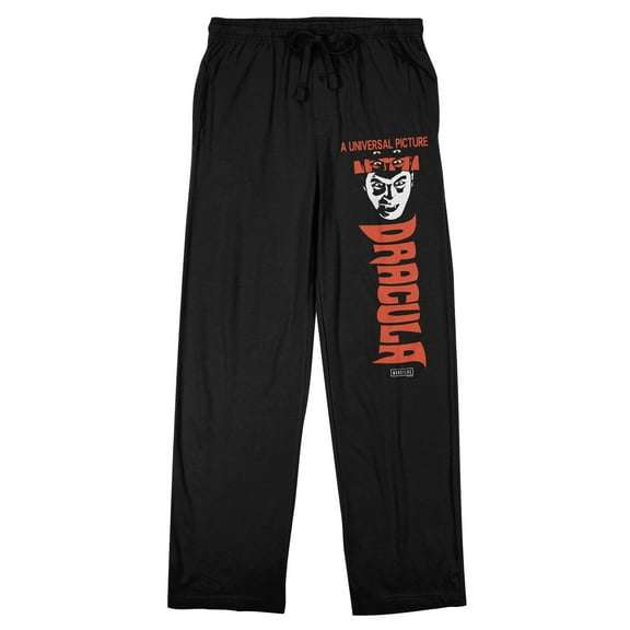 Universal Monsters Dracula Men's Black Graphic Sleep Pants-Medium