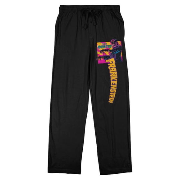 Universal Monsters Frankenstein Character Art Women’s Black Sleep Pajama Pants-Medium