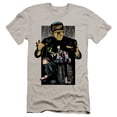 thumbnail image 1 of Universal Monsters Frankenstein Illustrated Premium S/S Adult 30/1 T-Shirt Silver, 1 of 1