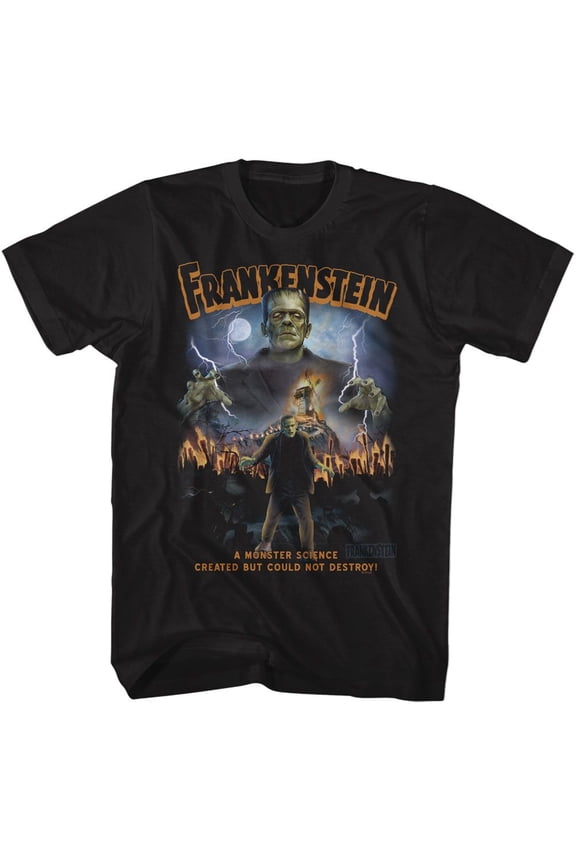 Universal Monsters Frankenstein Mob Black Adult T-Shirt M